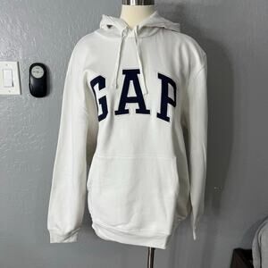 Relaxed Gap Logo Hoodie, Carls Stone Beige, XL, 681925
